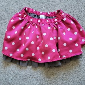 Carter's Girls 24 Months Pink White Polka Dot Chiffon Layered Ruffled Tutu Skirt